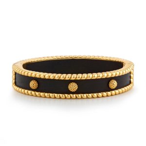Berry Small Hinged Bangle - Ebony