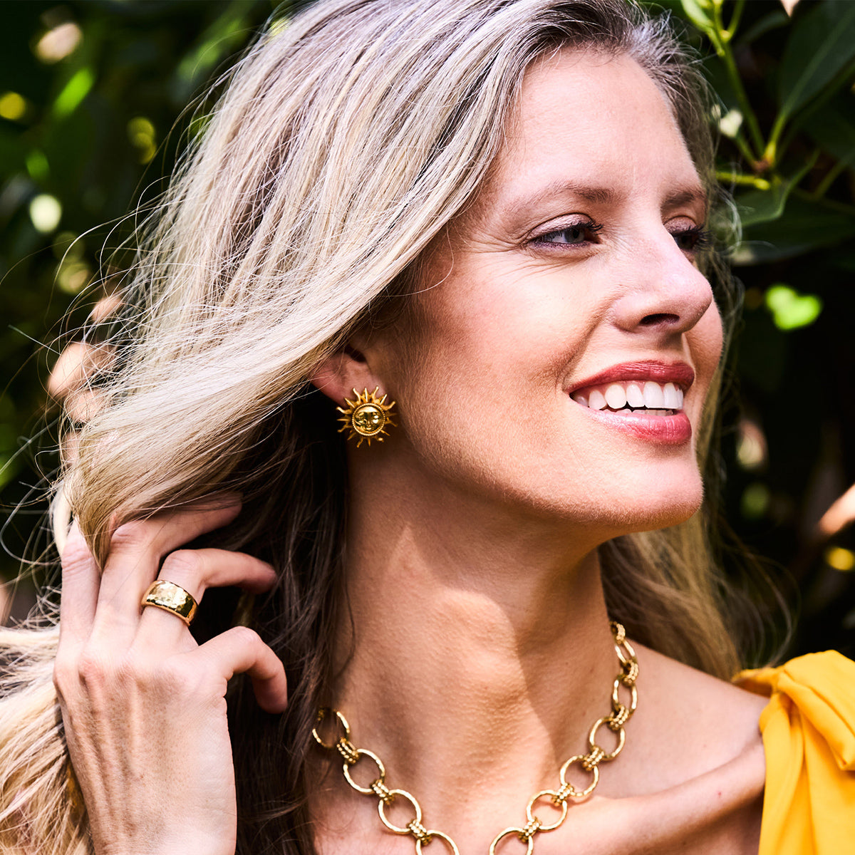 Soleil Stud Earrings - Gold - Image 4