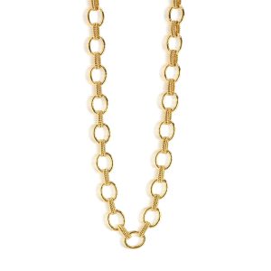 Cleopatra Regal Link Necklace. 32 - Gold