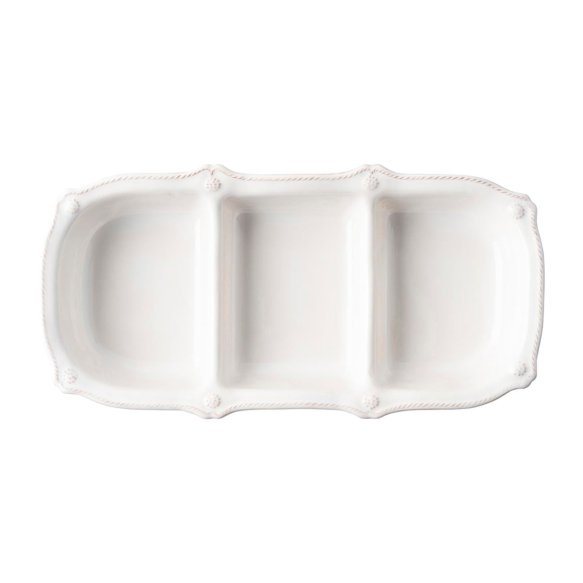 Berry & Thread 14 Triple Section Server - Whitewash - Image 3