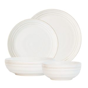 Bilbao 4pc Place Setting - Whitewash