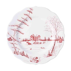 Country Estate Winter Frolic Dinner Plate - Ruby