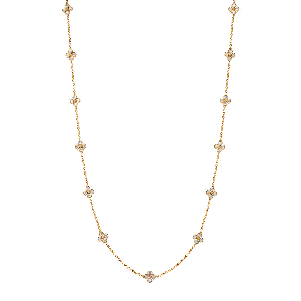 Berry Clover Double Sided Necklace. 34 - Pearl White - Image 2