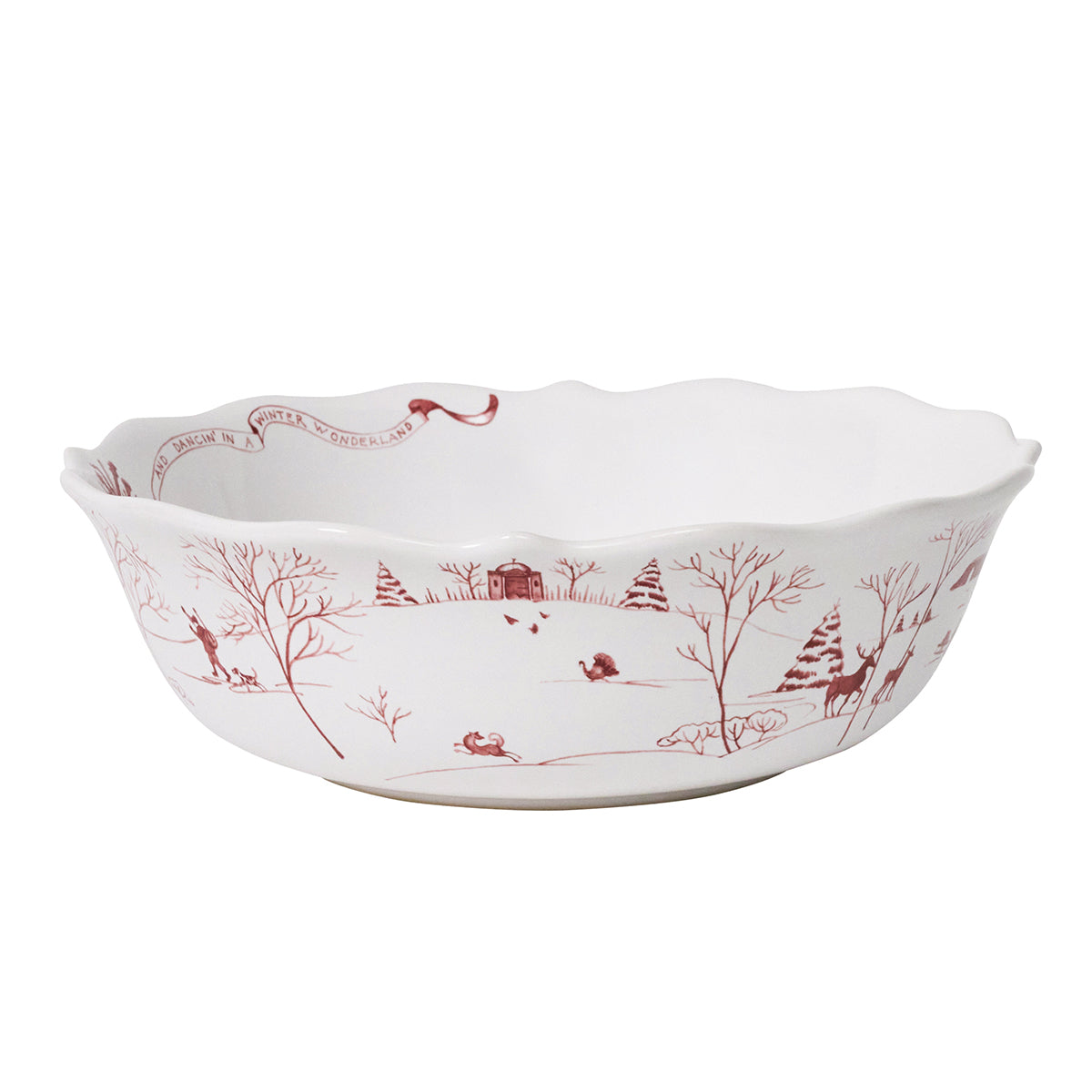 Country Estate Winter Frolic 11 Serving Bowl - Ruby - Image 5