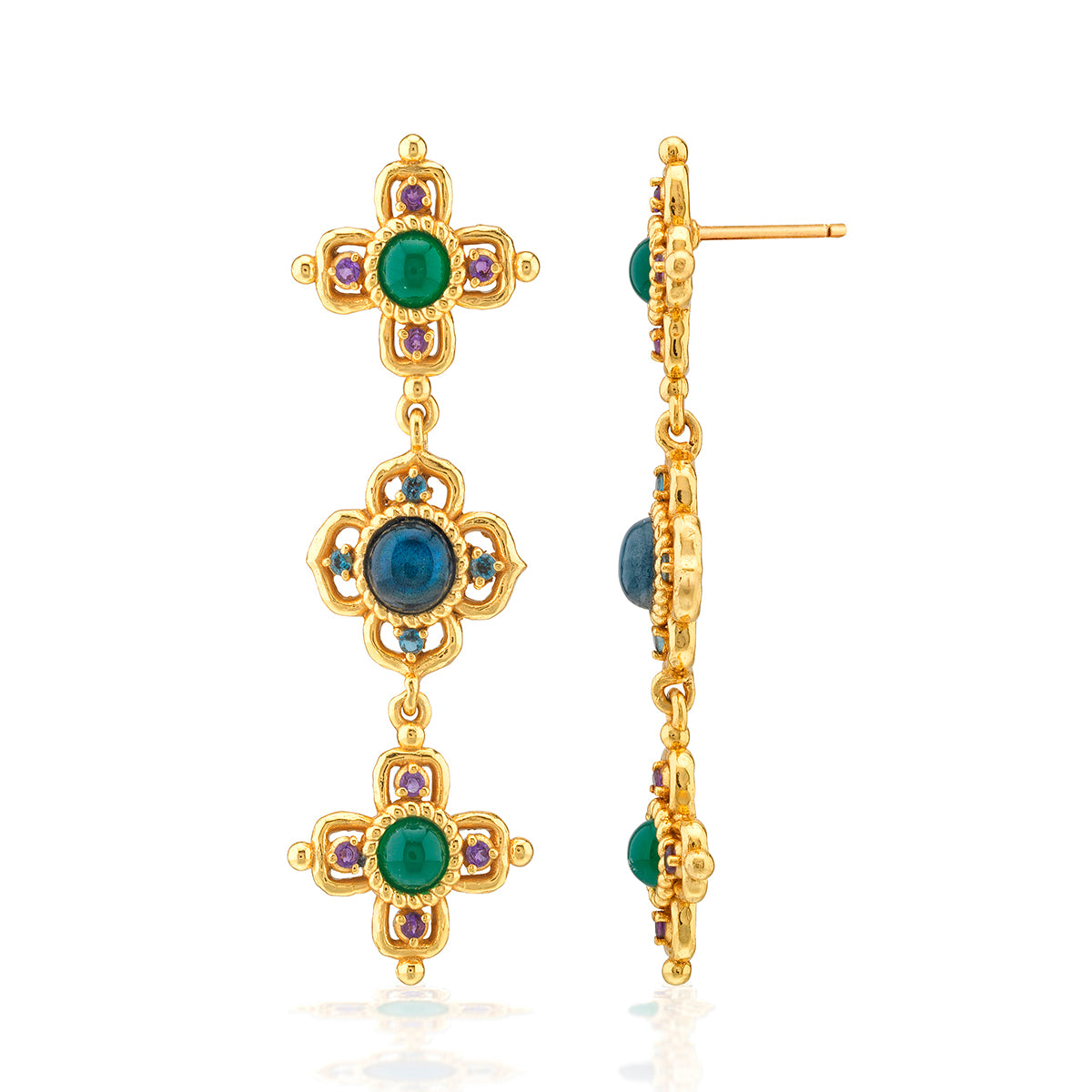 Contessa Linear Earrings - Multi - Image 3