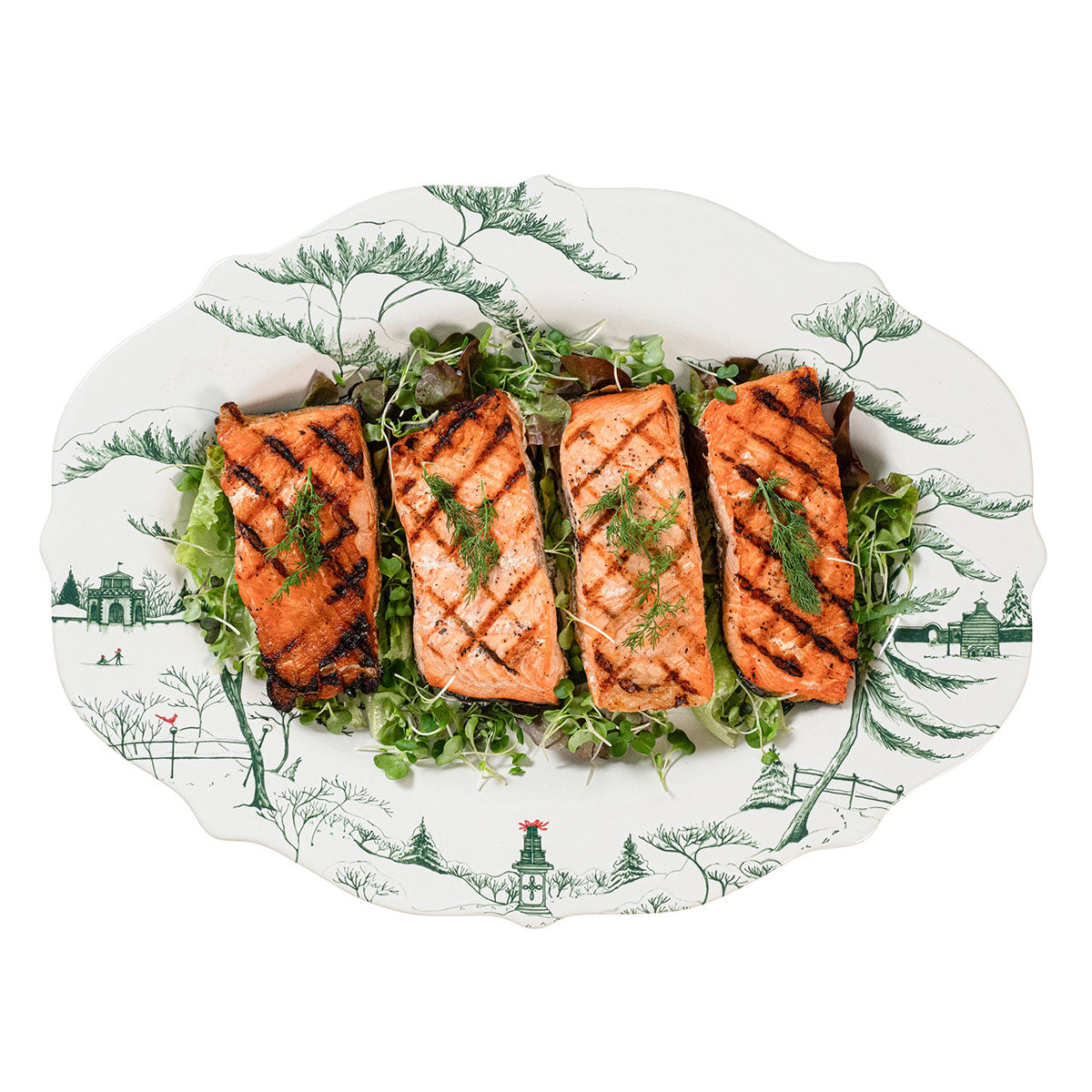 Country Estate Winter Frolic 18 Platter - Evergreen - Image 2