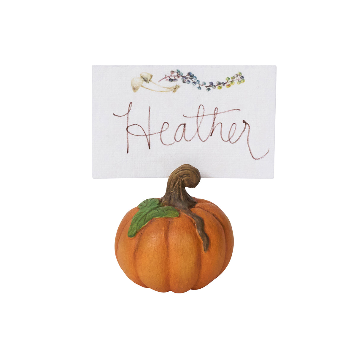 Forest Walk Pumpkin Place Card Holder. Set/4 - Multi - Image 3