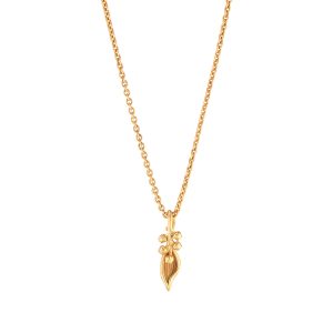 Meadow Walk Lily Charm Necklace. 16+2 - Gold