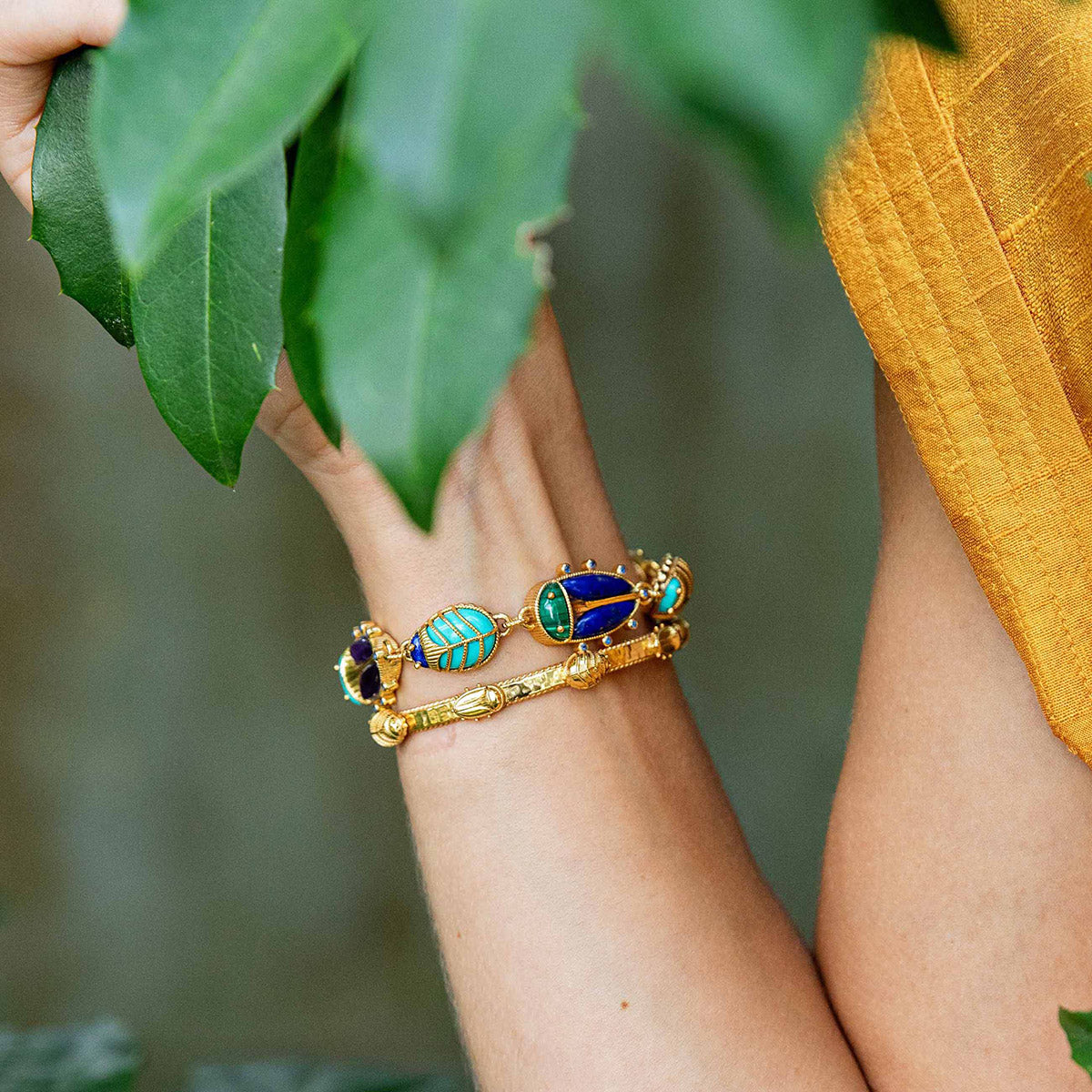 Scarab Petite Cuff - Gold - Image 5