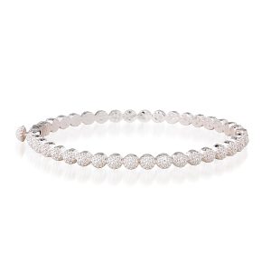 Berry Eternity Petite Hinged Bangle. S/M - Silver