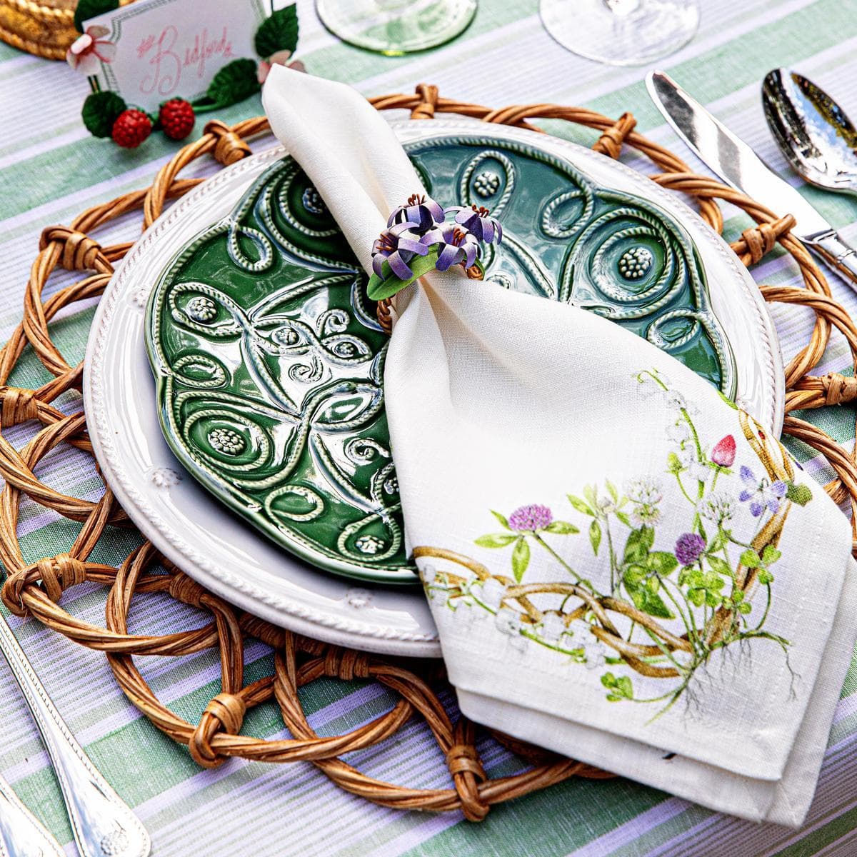 Meadow Walk Linen Napkin Set/4 - Multi - Image 4