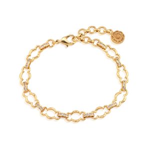 Maharani Petite Chain Bracelet. 7+2 - Clear Cubic Zirconia