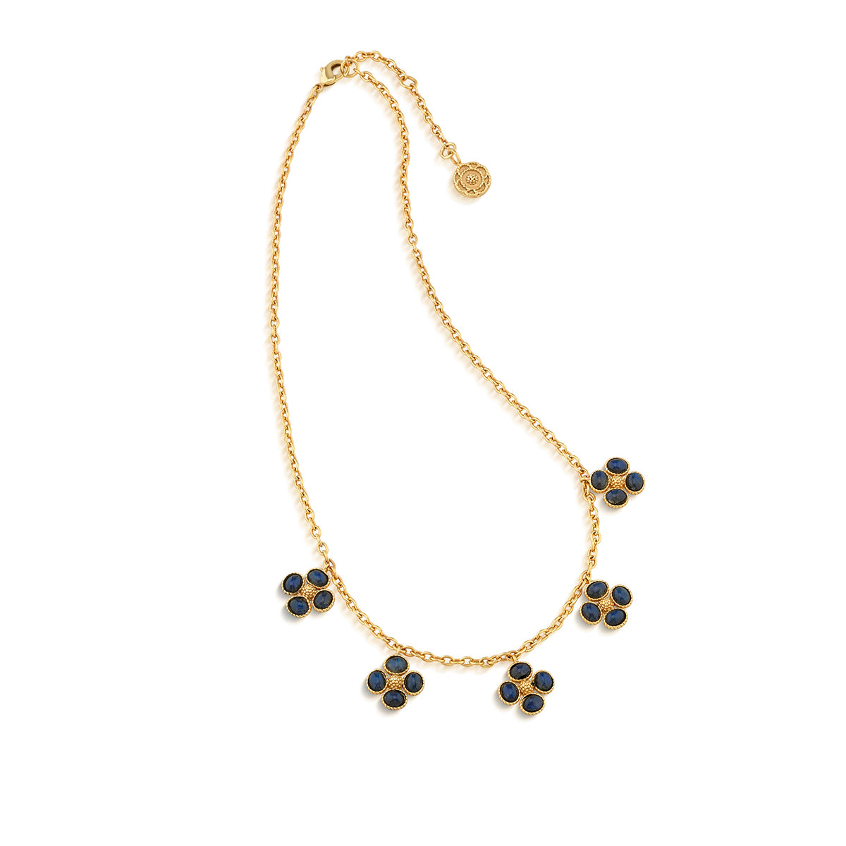 Berry Clover Multi Station Necklace. 16+2 - Blue Labradorite - Image 3