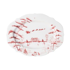 Country Estate Winter Frolic 15 Platter - Ruby