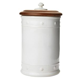 Berry & Thread 11.5 Canister with Wooden Lid - Whitewash