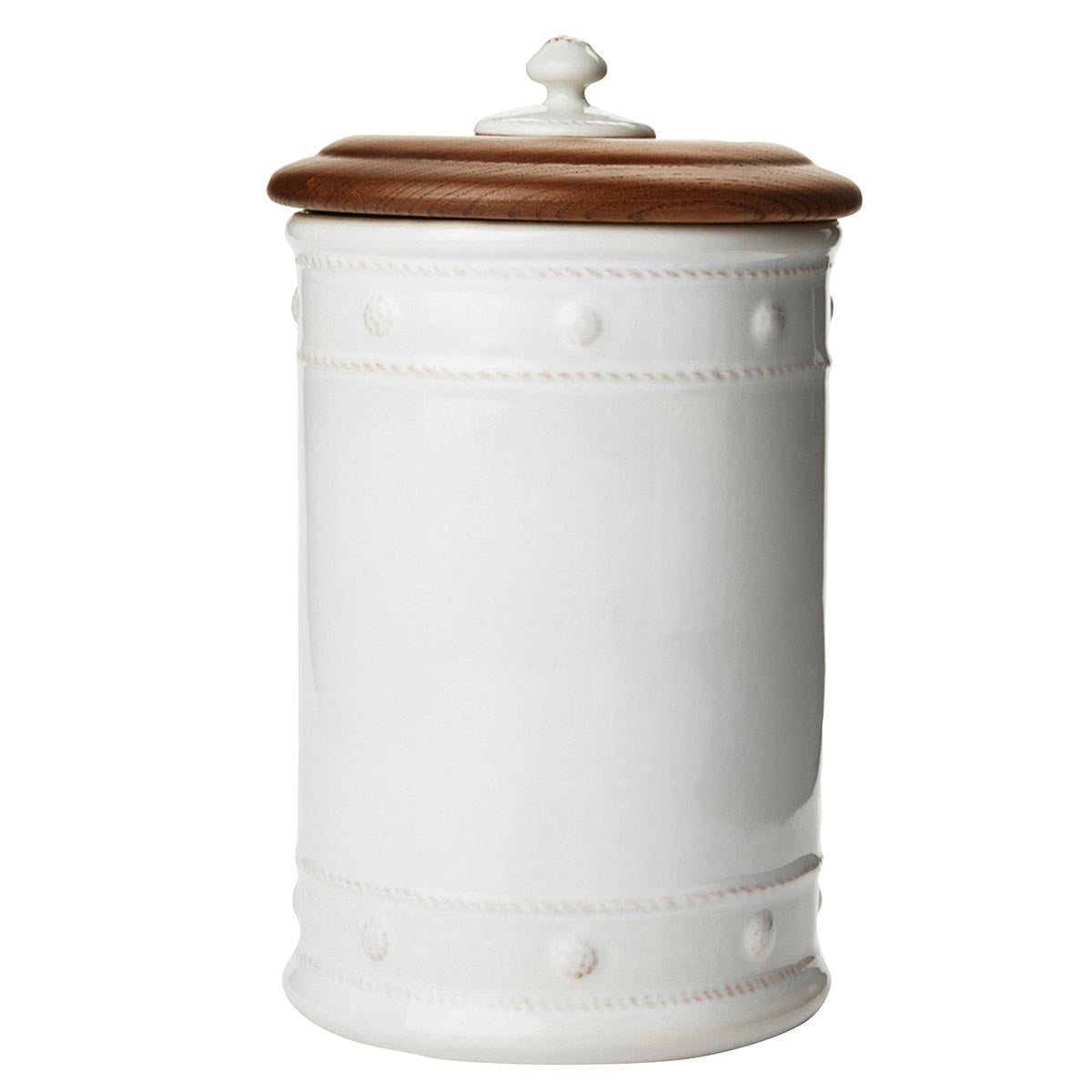 Berry & Thread 11.5 Canister with Wooden Lid - Whitewash