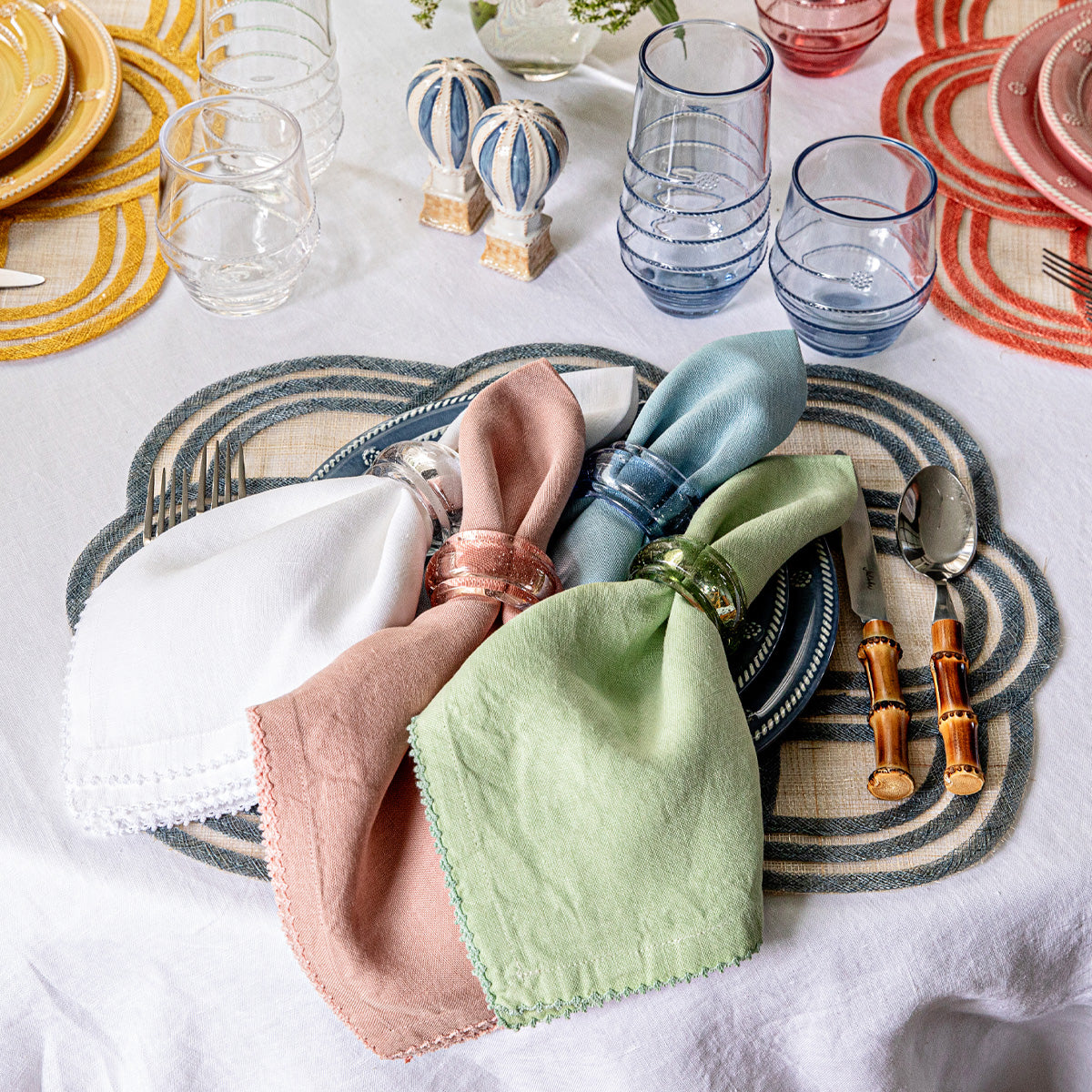 Berry Scallop Napkin Set/4 - Pink - Image 6