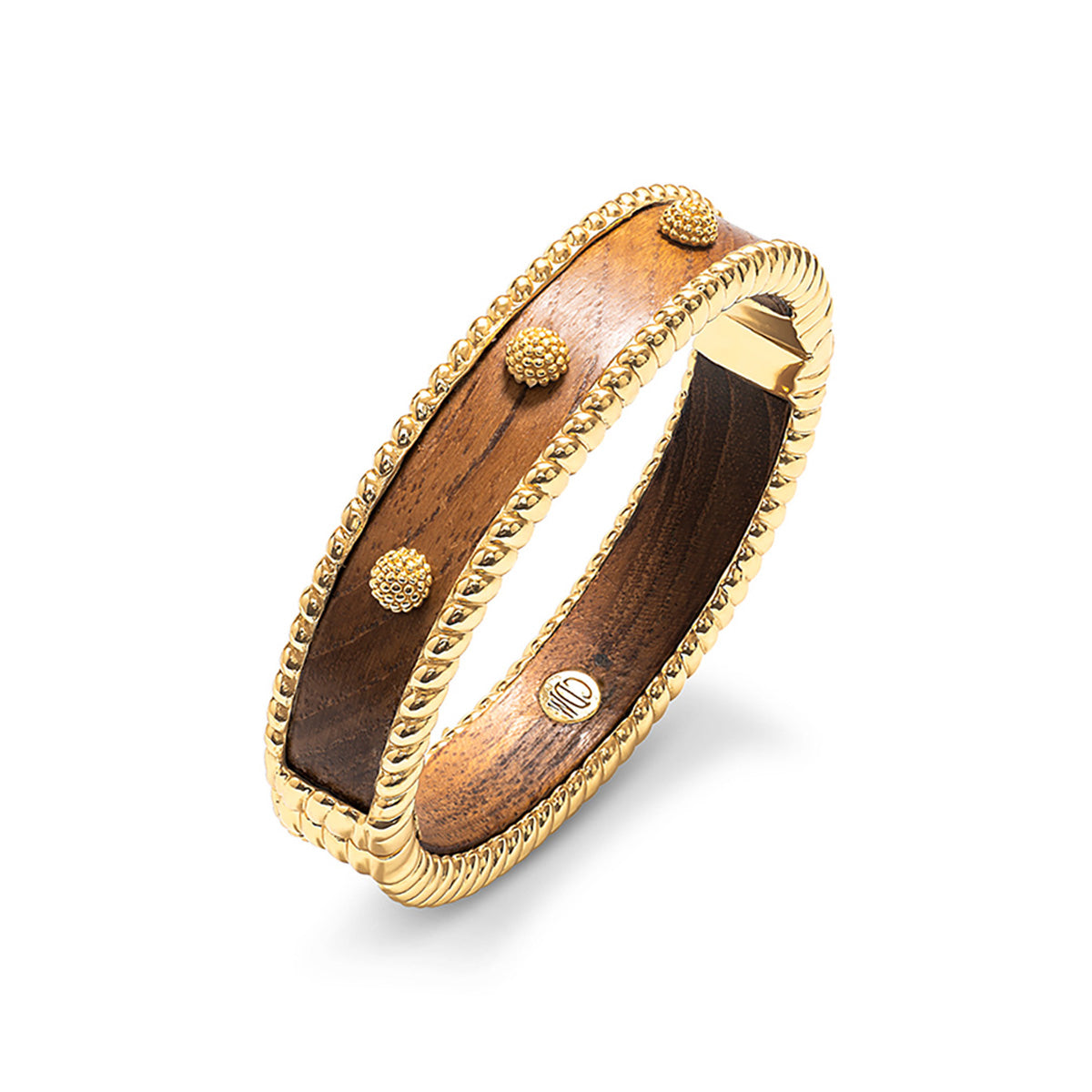 Berry Small Hinged Bangle - Teak - Image 3