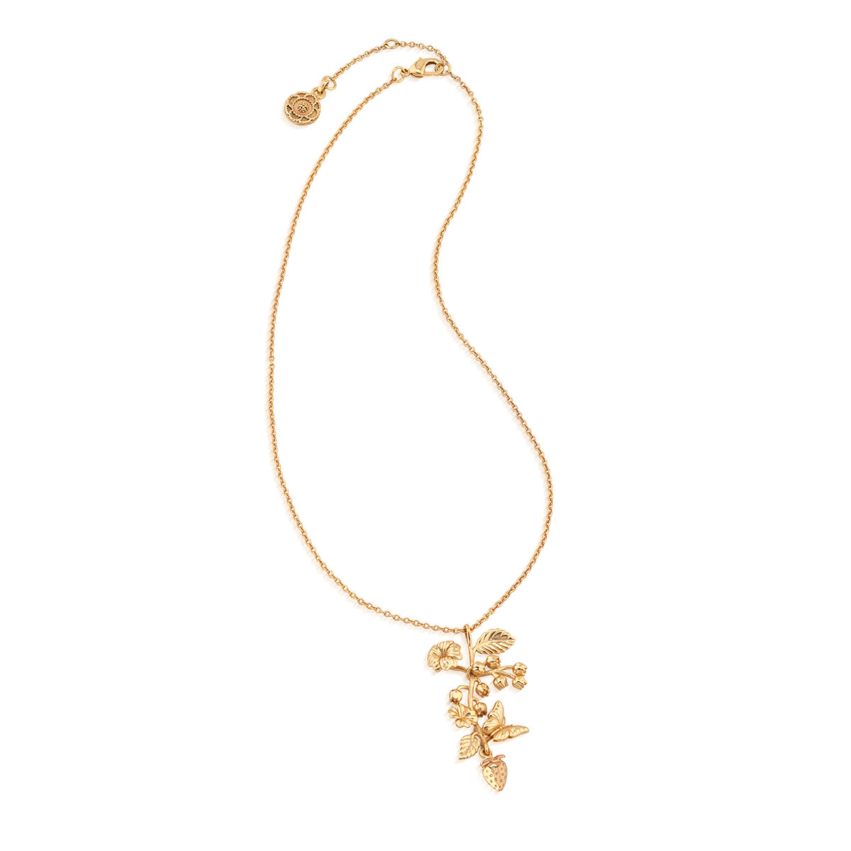 Meadow Walk Bouquet Charm Necklace. 16+2 - Gold - Image 3