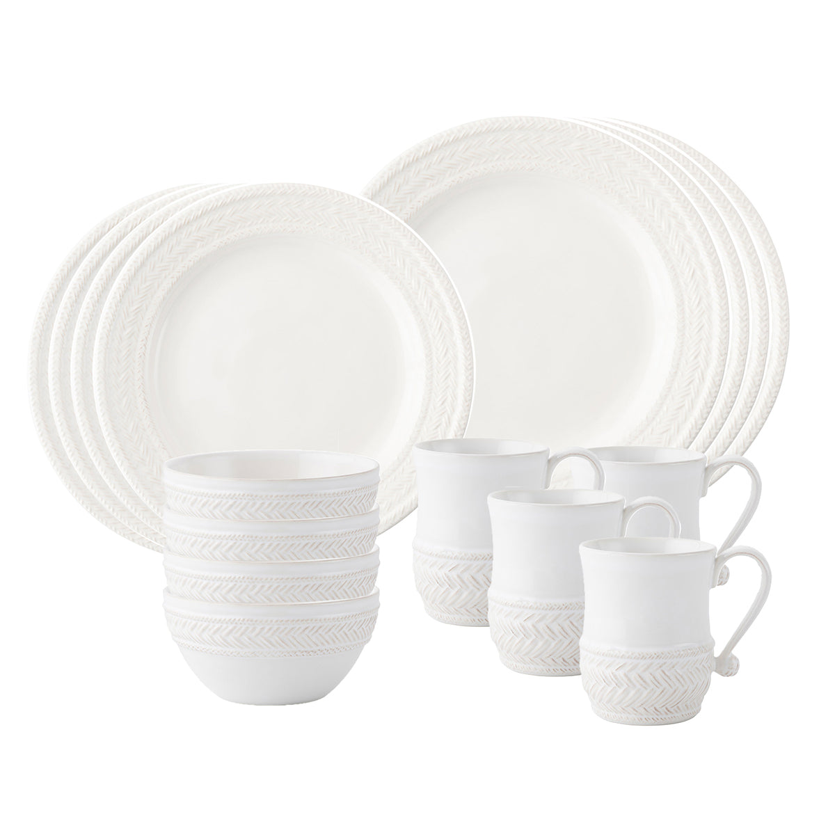 Le Panier 16pc Place Setting - Whitewash