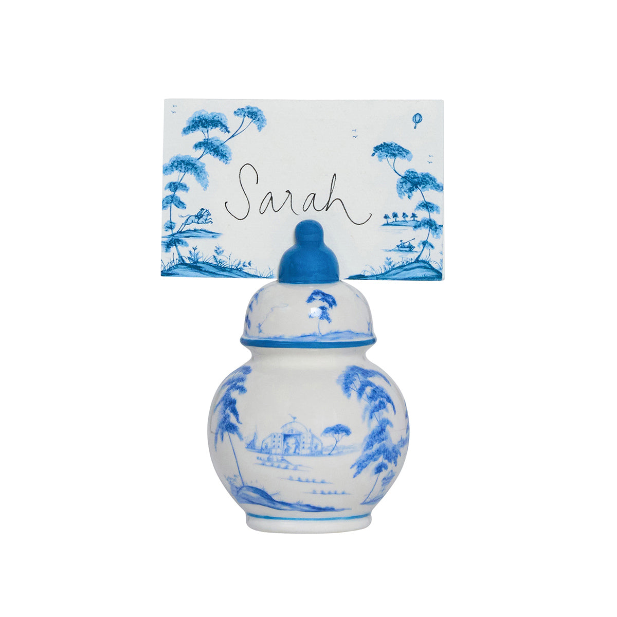 Country Estate Place Card Holder Set/4 - Delft Blue - Image 3