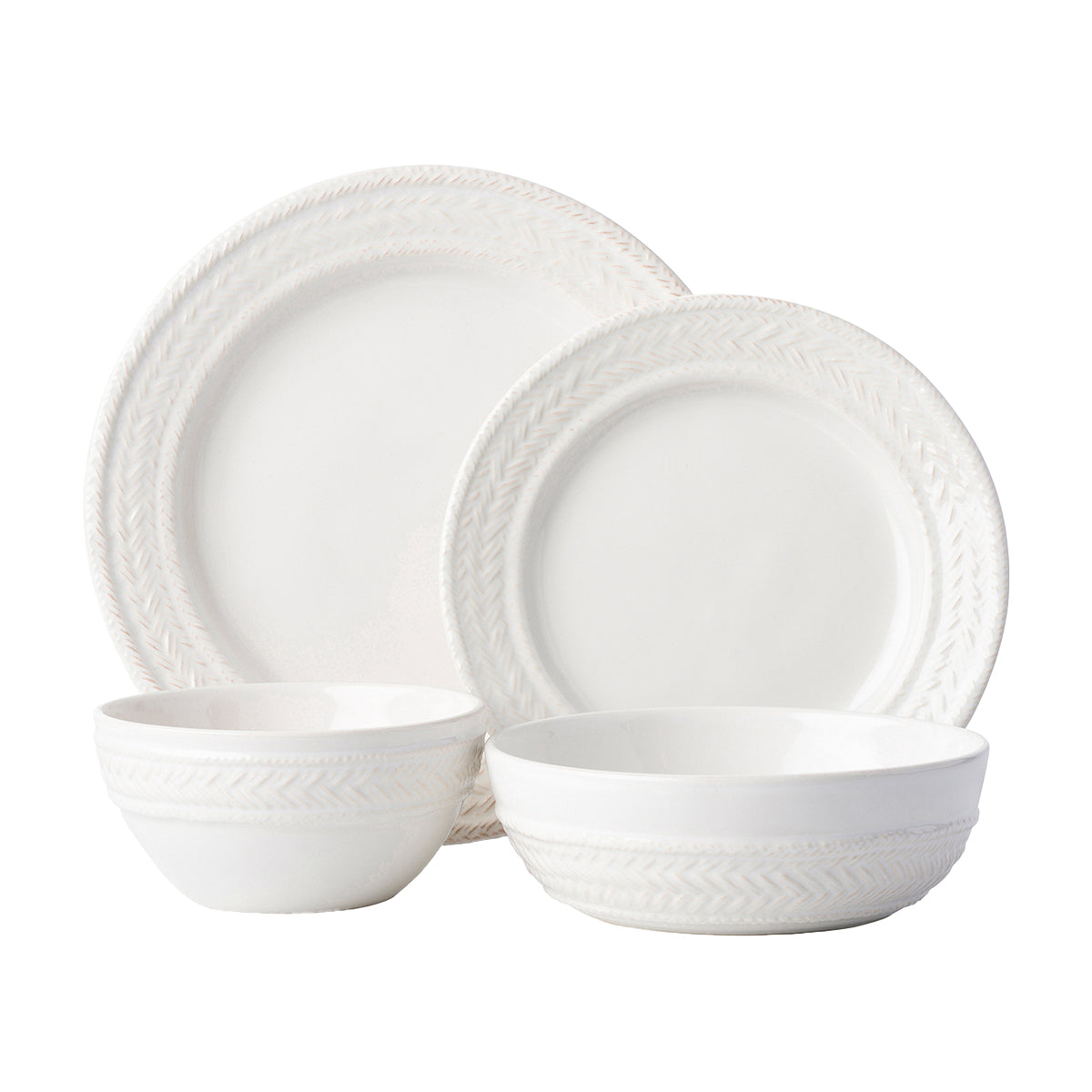 Le Panier 4pc Place Setting - Whitewash