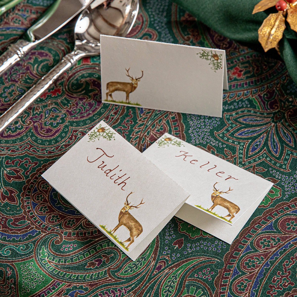 Forest Walk Stag Place Card Set/12 - Multi - Image 4