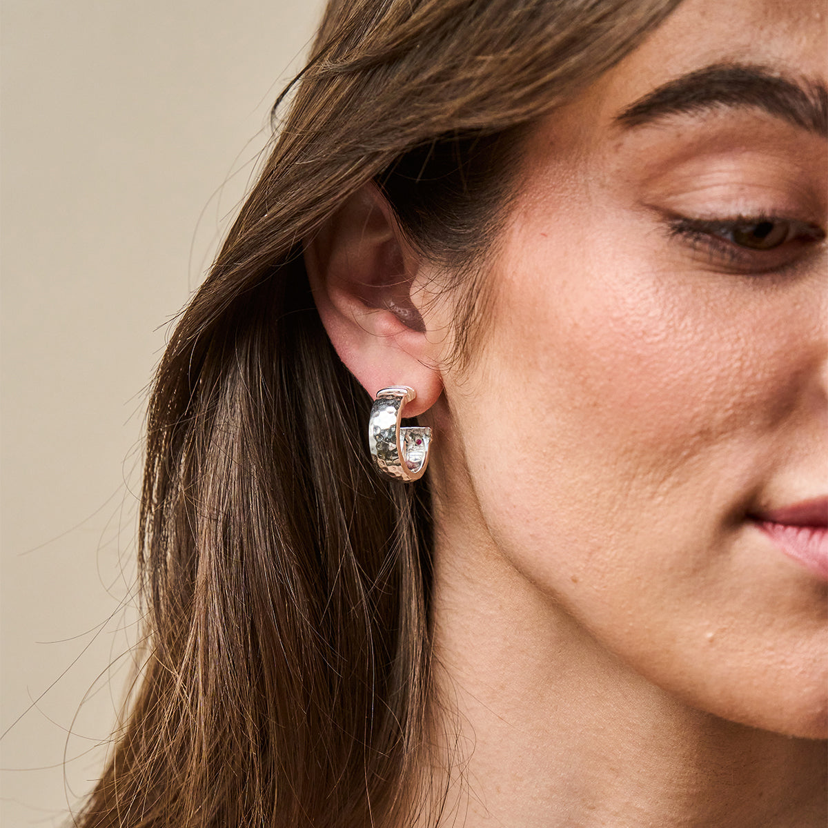 Cleopatra Classic Small Hoop Earrings - Silver - Image 5