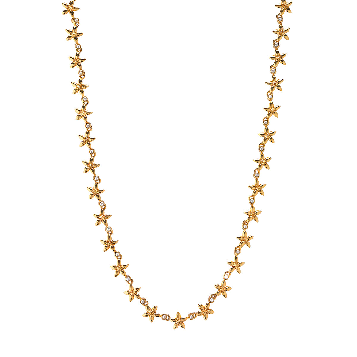 Jasmine Necklace. 16+2 - Pearl White