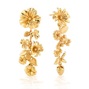 Meadow Walk Bouquet Mismatched Grande Earrings - Gold