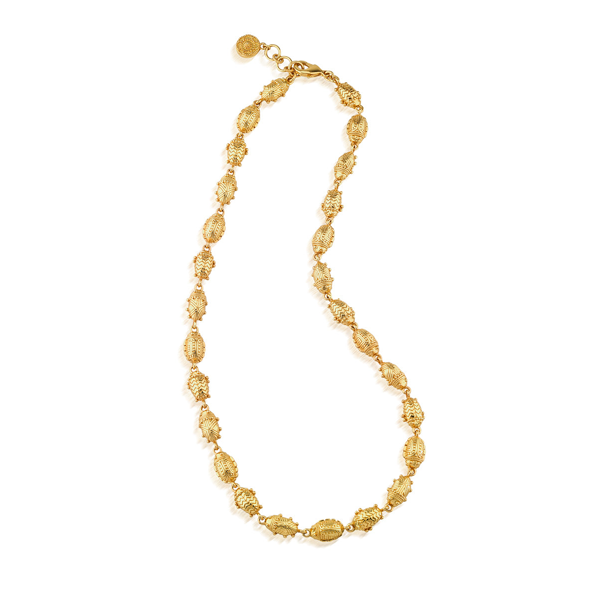 Scarab Petite Linear Link Necklace. 18+1 - Gold - Image 3