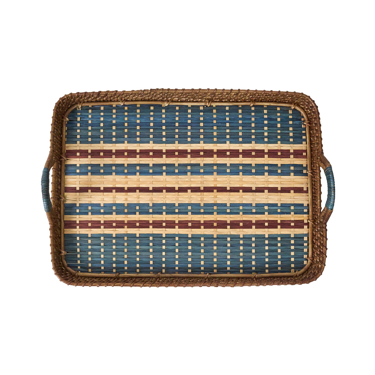 Danish Stripe 18 Tray - Navy