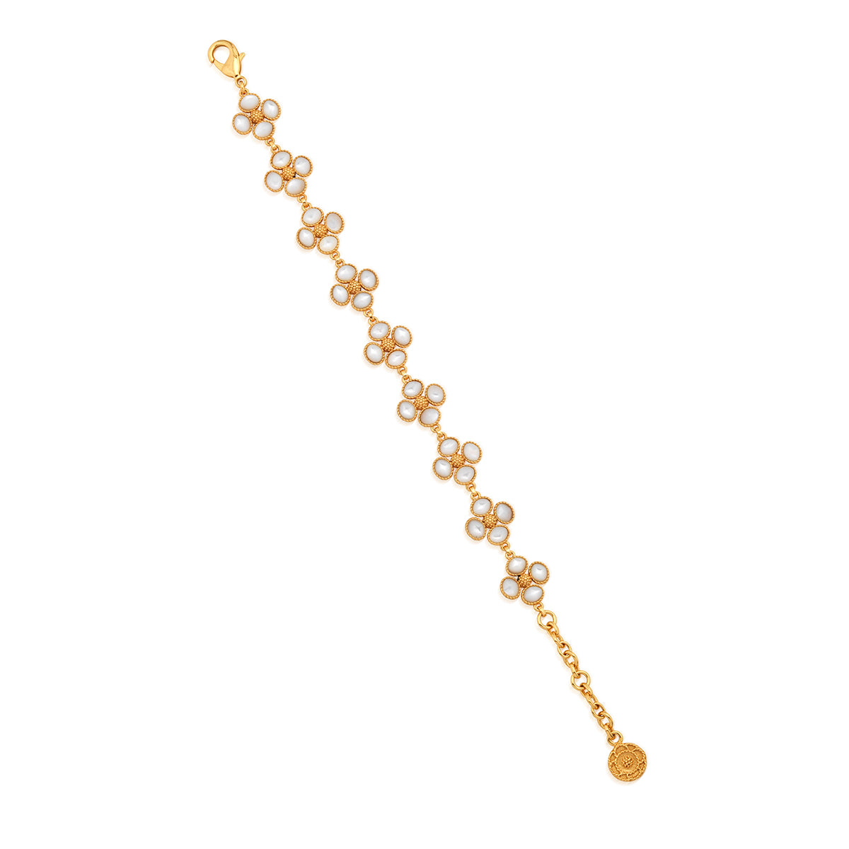 Berry Clover Link Bracelet. 7+2 - MOP - Image 3