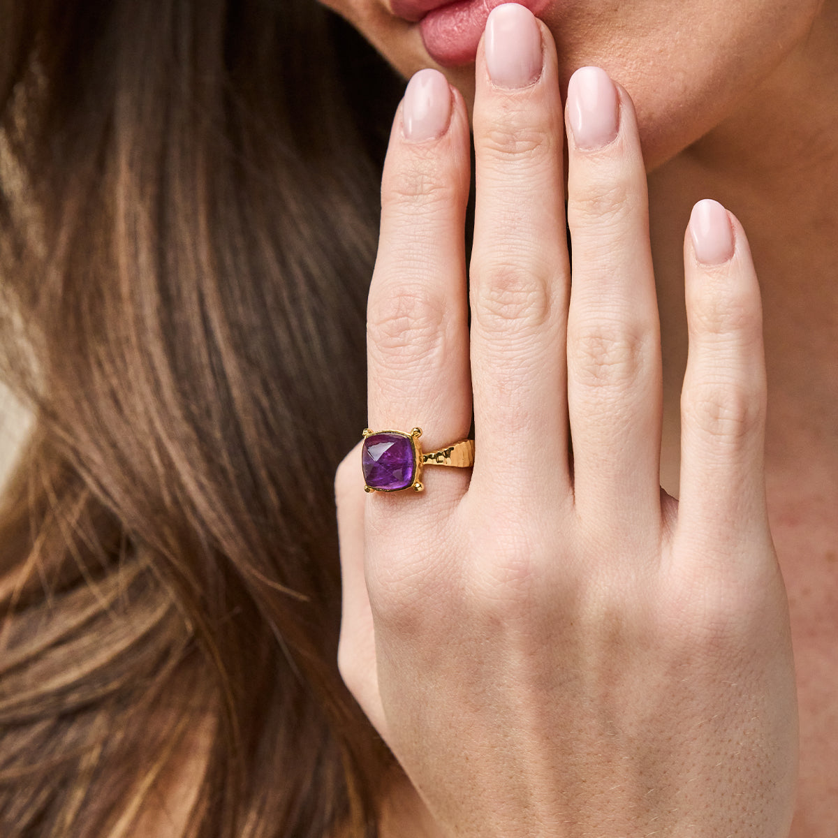 Mystic Eye Gem Ring - Amethyst - Image 2