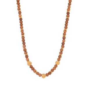 Berry Single Strand Petite Beads Necklace. 16+2- Teak