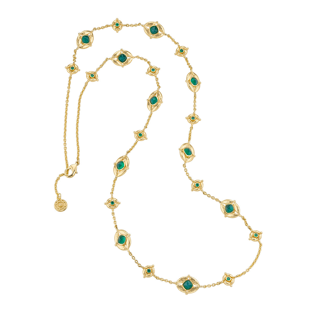 Mystic Eye Double Sided Necklace. 32 - Blue Labradorite/Green Onyx - Image 5