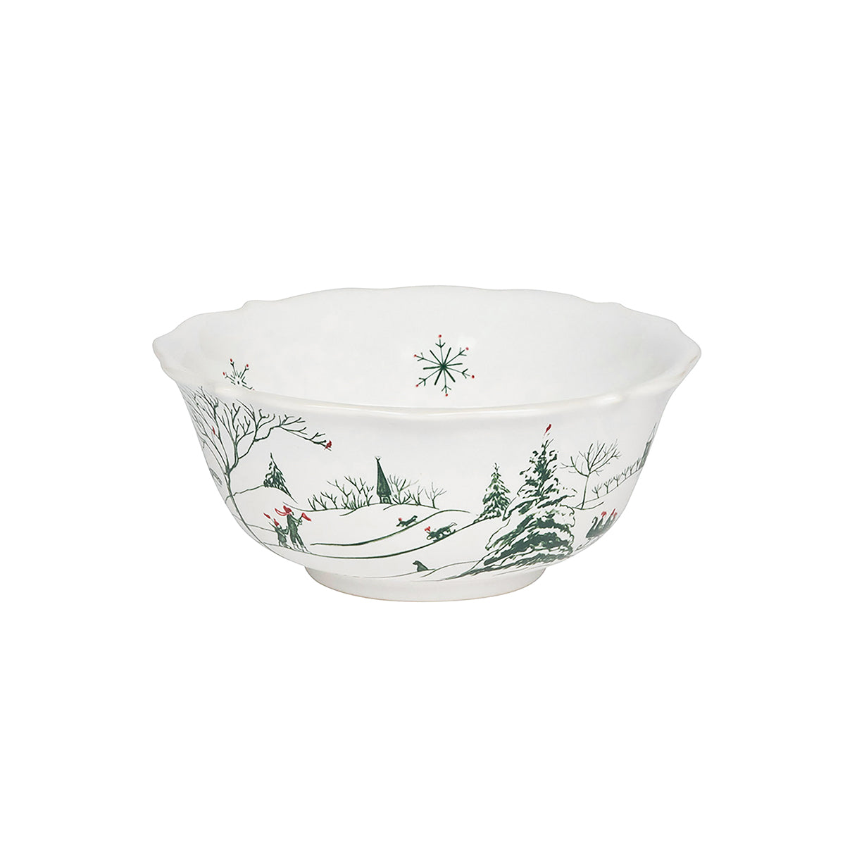 Country Estate Winter Frolic Cereal/Ice Cream Bowl - Evergreen - Image 4