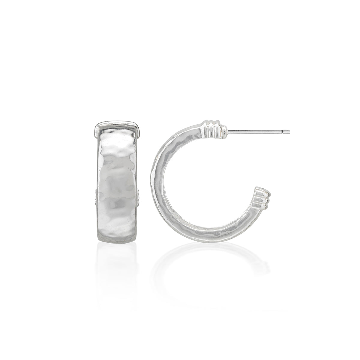 Cleopatra Classic Small Hoop Earrings - Silver - Image 3