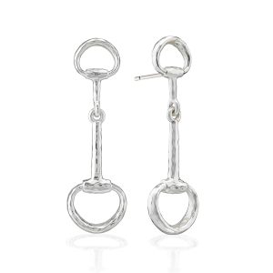 Equestrian Snaffle Bit Earrings - Silver