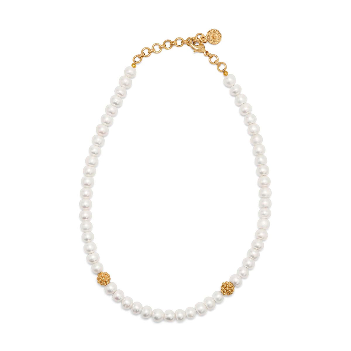 Berry Single Strand Necklace. 16+2'' - Pearl - Image 3