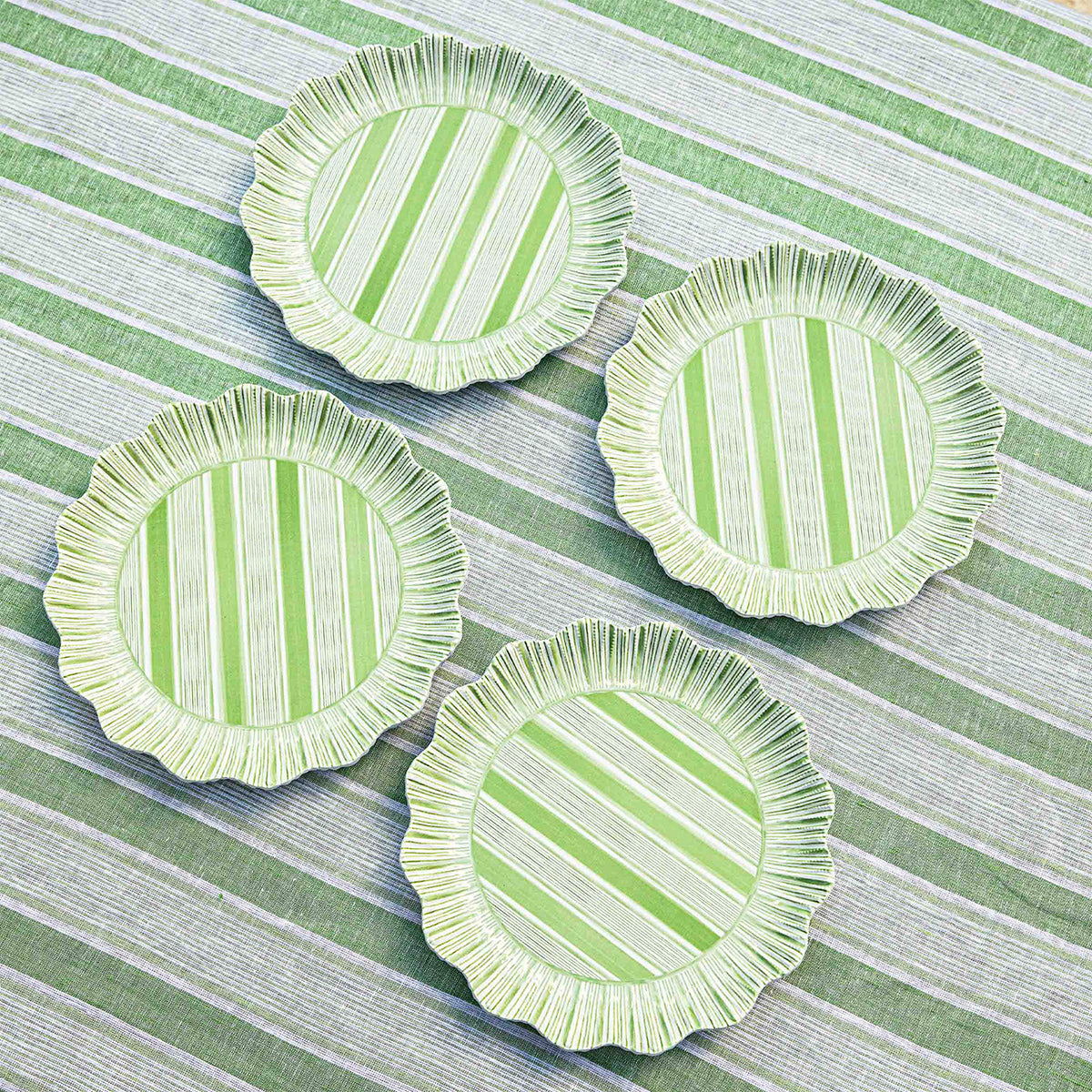 Cabana Stripe Melamine Dinner Plate Assorted Set/4 - Multi - Image 3
