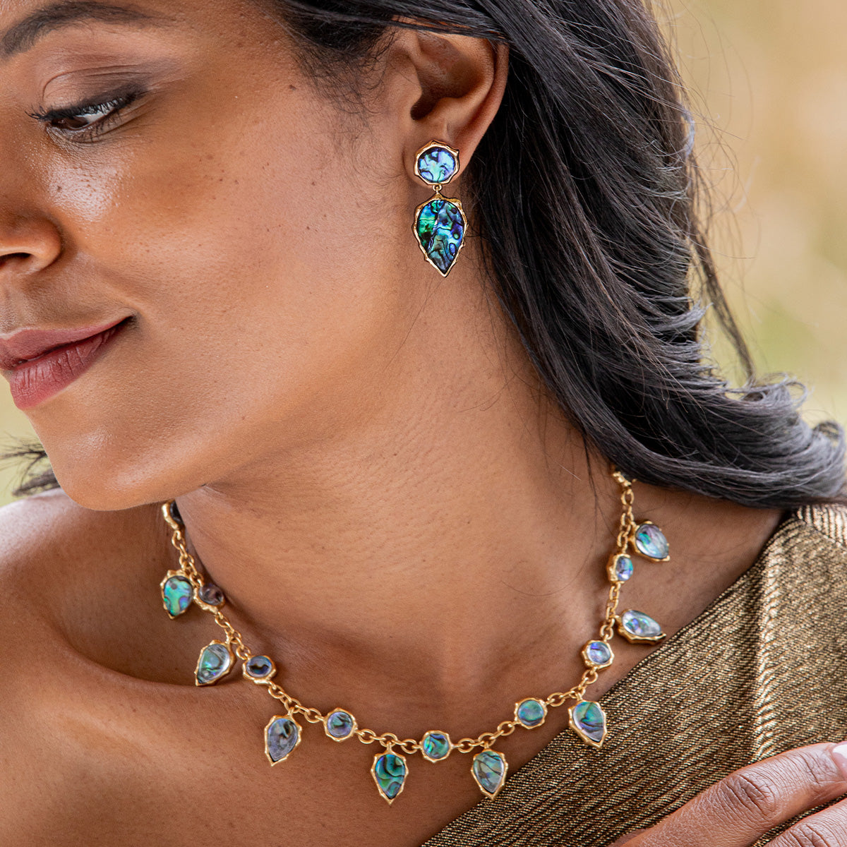 Aurora Necklace. 16+2.5 - Abalone - Image 4