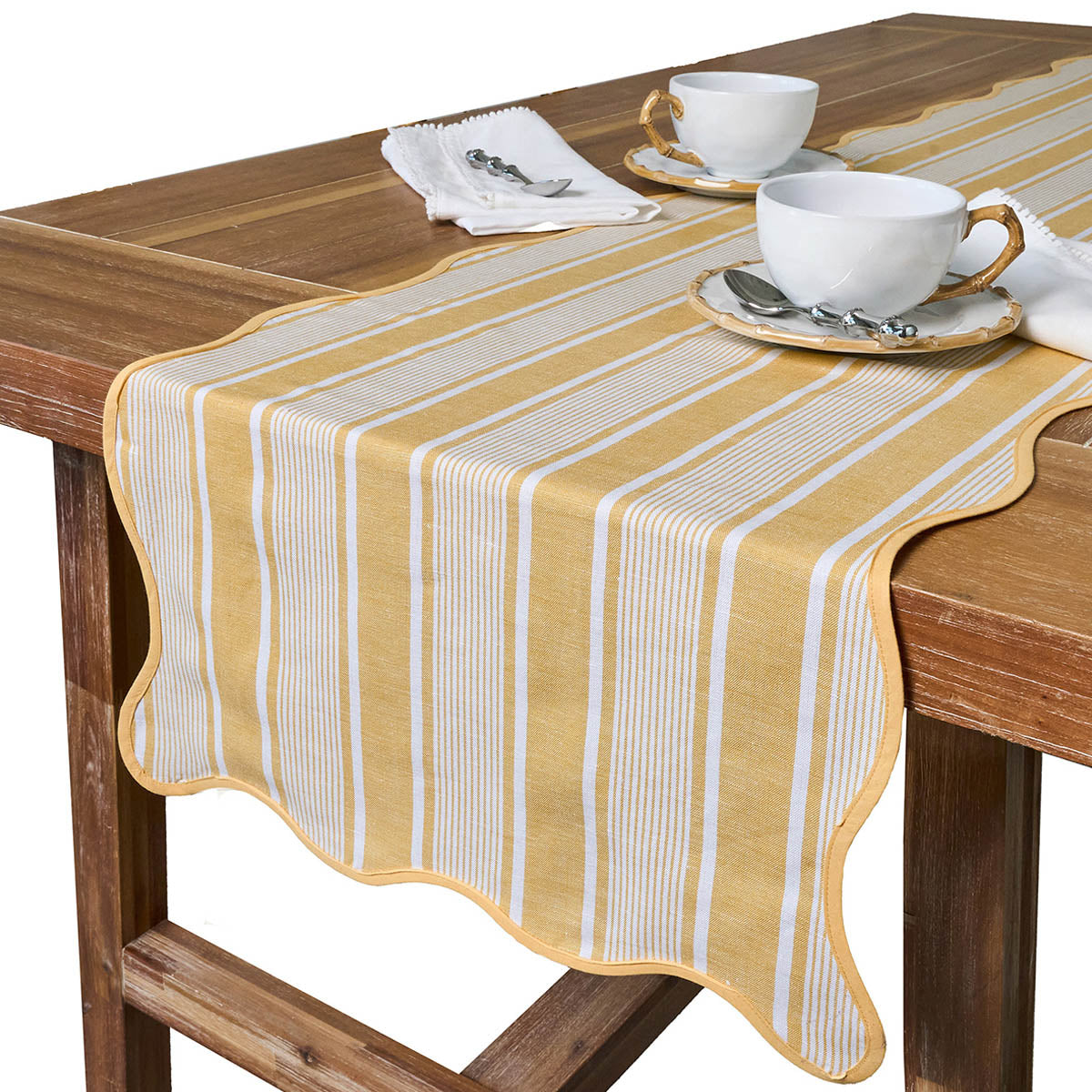 Cabana Stripe 18 x 90 Table Runner - Sunshine - Image 2
