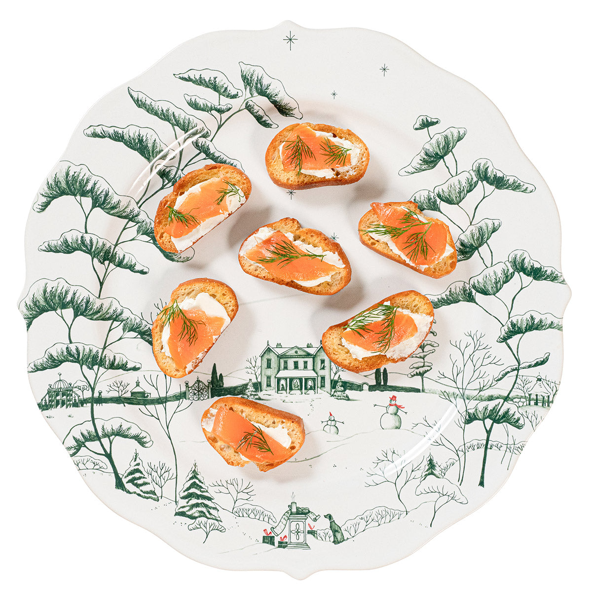 Country Estate Winter Frolic Charger/Platter - Evergreen - Image 2