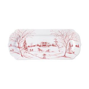 Country Estate Winter Frolic 15 Hostess Tray - Ruby