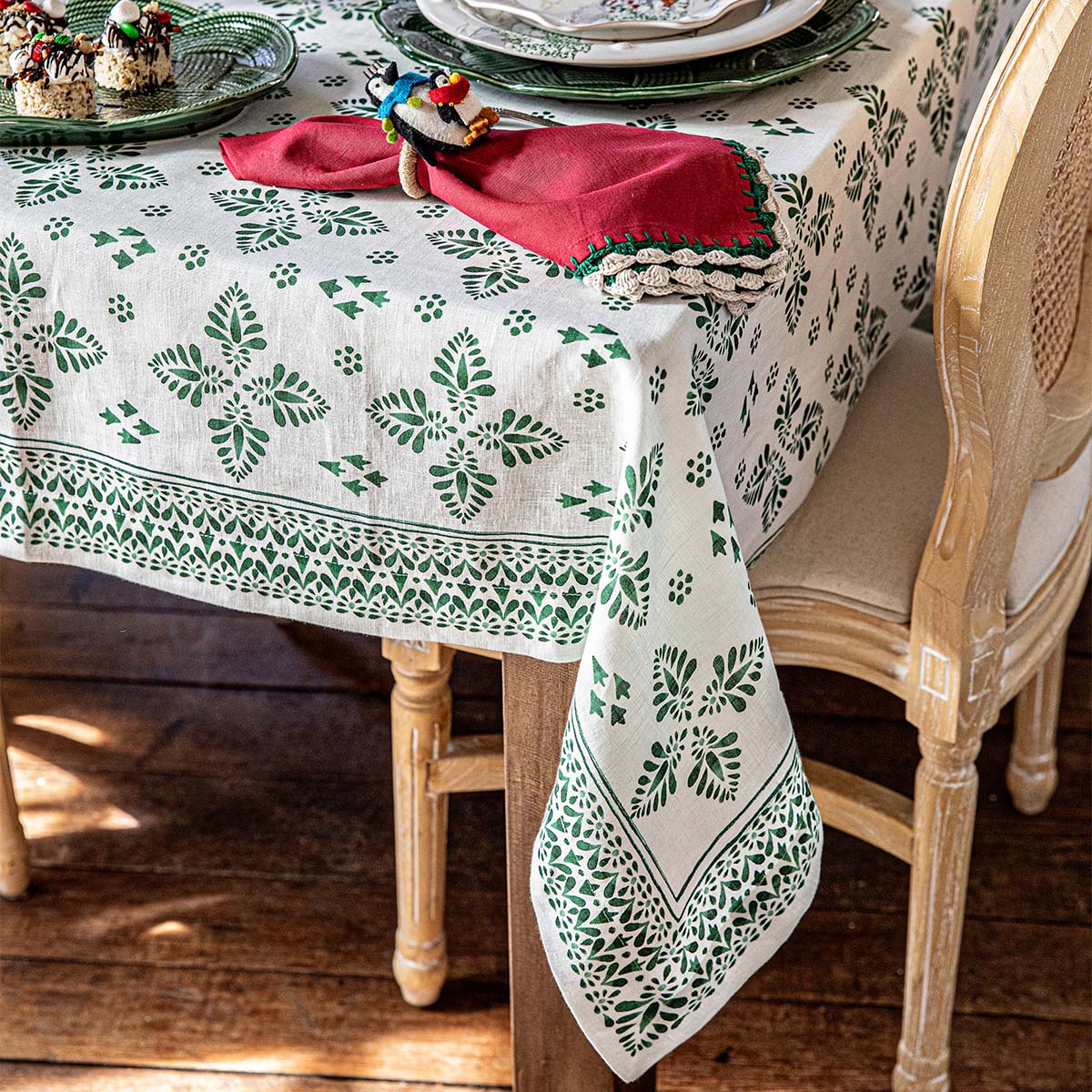 Iberian Border 60 x 120 Tablecloth - Evergreen - Image 3