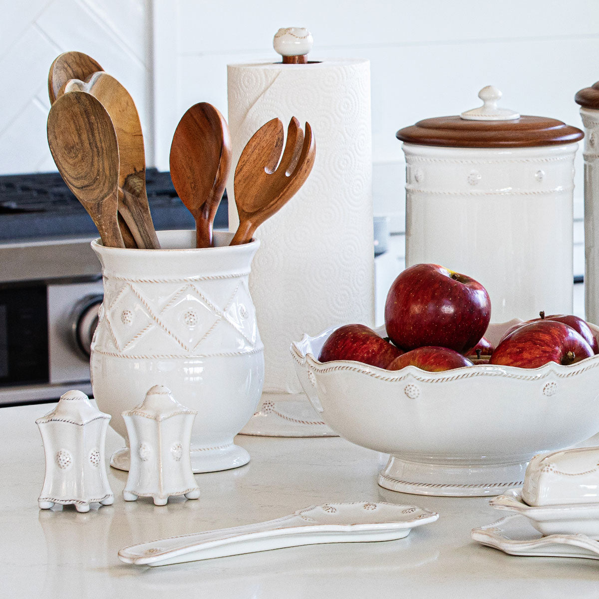 Berry & Thread Spoon Rest - Whitewash - Image 2