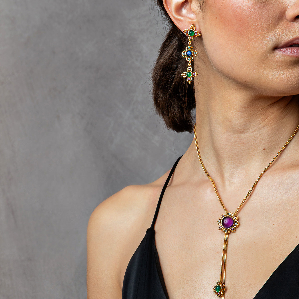 Contessa Linear Earrings - Multi - Image 4