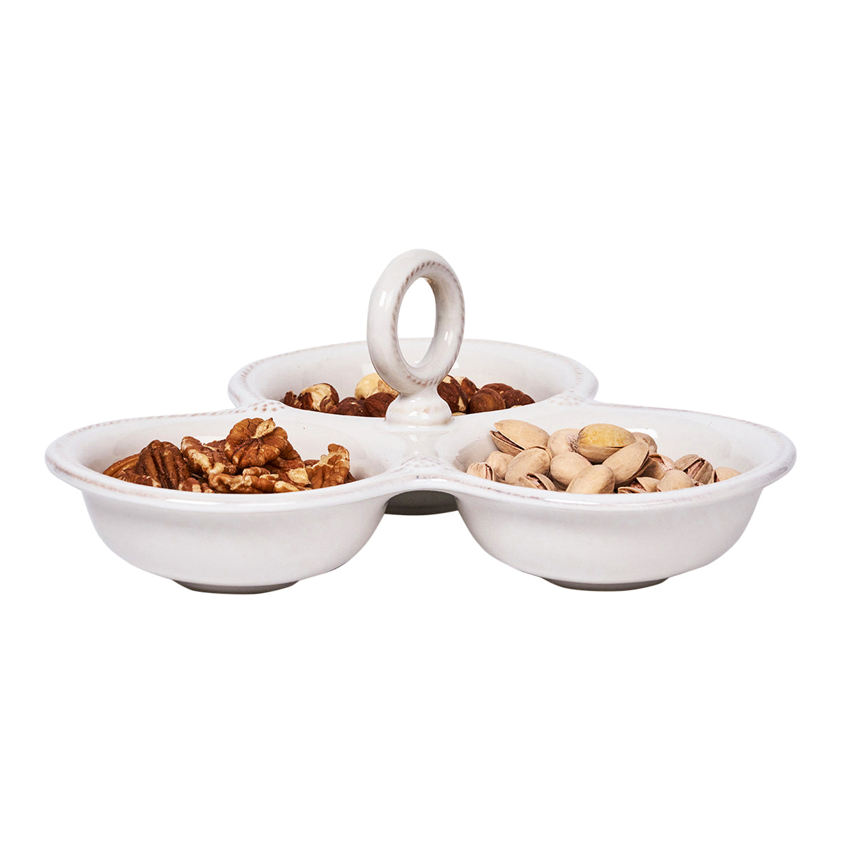Berry & Thread Triple Bowl Server - Whitewash - Image 2