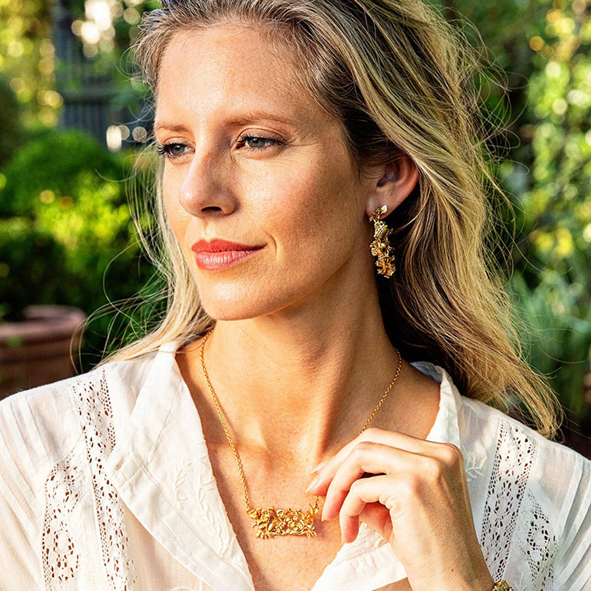 Meadow Grande Hoop Earrings - Gold - Image 2